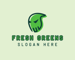 Green Ghost Monster  logo design