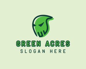 Green Ghost Monster  logo design