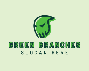 Green Ghost Monster  logo design