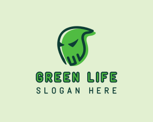 Green Ghost Monster  logo design