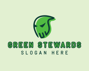 Green Ghost Monster  logo design