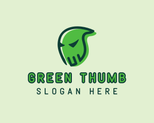 Green Ghost Monster  logo design