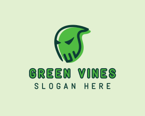 Green Ghost Monster  logo design