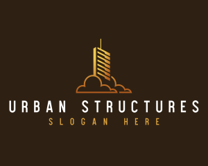 Skyscraper Building Tower logo design