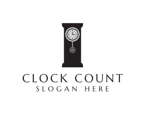 Shutter Grandfather Clock logo design