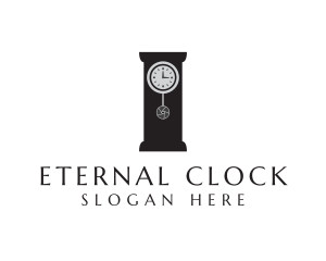 Shutter Grandfather Clock logo design