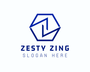 Minimalist Hexagon Letter Z logo design