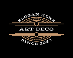 Luxury Art Deco Winery logo design