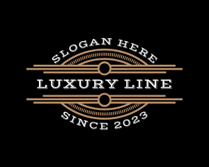 Luxury Art Deco Winery logo design