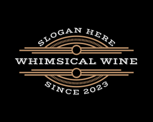 Luxury Art Deco Winery logo design