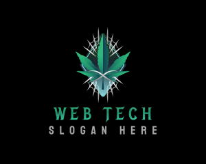 Weed Leaf Web logo design