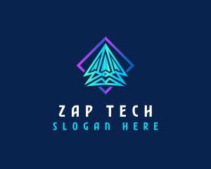 Airplane Flight Tech logo design