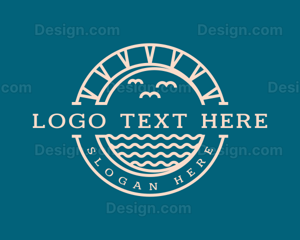 Summer Beach Badge Logo