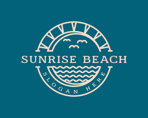 Summer Beach Badge logo design