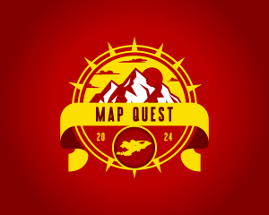 Kyrgyzstan Mountain Map logo design