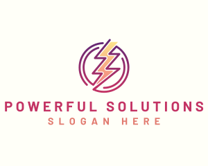 Electric Lightning Bolt logo design