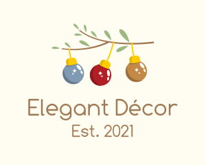 Christmas Light Decor  logo design