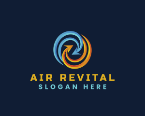 Arrow HVAC Heating Cooling logo design