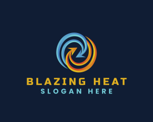 Arrow HVAC Heating Cooling logo design