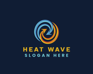 Arrow HVAC Heating Cooling logo design