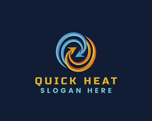 Arrow HVAC Heating Cooling logo design