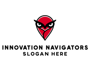 Owl Bird Location logo design