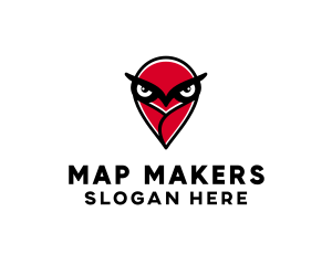 Owl Bird Location logo design