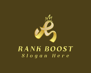 Gold Elegant Crown logo design