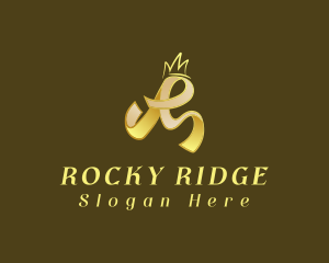 Gold Elegant Crown logo design