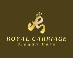 Gold Elegant Crown logo design