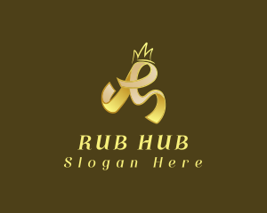 Gold Elegant Crown logo design