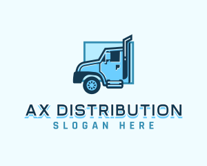 Truck Transport Delivery logo design