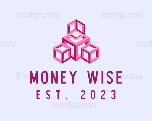 Futuristic Gaming Cube Logo