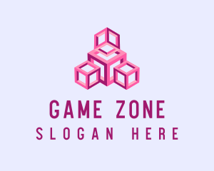 Futuristic Gaming Cube Logo