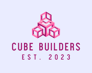 Futuristic Gaming Cube logo design