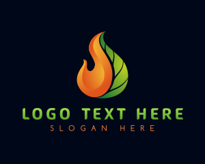 Gradient Leaf Flame logo