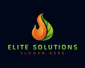 Gradient Leaf Flame logo
