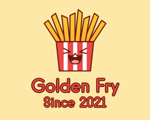 Excited French Fries  logo design