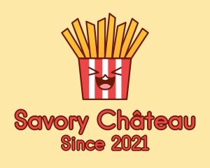 Excited French Fries  logo design