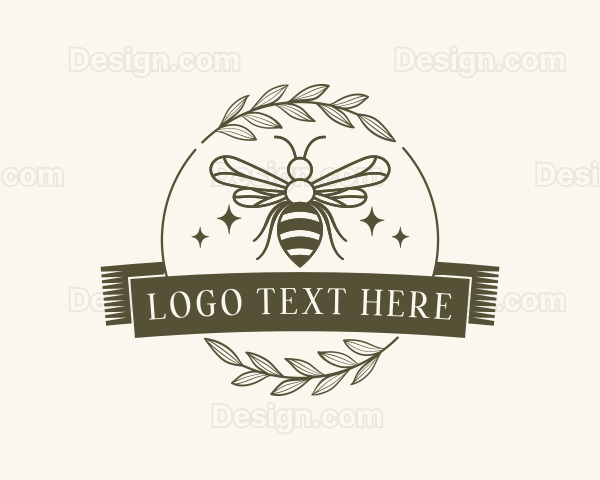 Bee Farm Wreath Logo