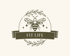 Bee Farm Wreath Logo