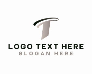 Logistics Swoosh Letter T logo