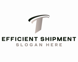 Logistics Swoosh Letter T Logo