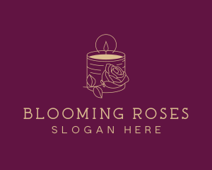 Artisanal Rose Candle logo design