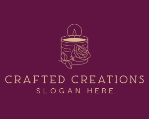 Artisanal Rose Candle logo design