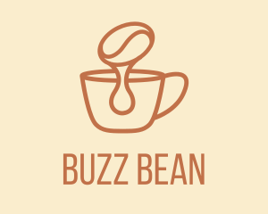 Dripping Coffee Bean  logo design