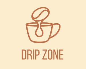 Dripping Coffee Bean  logo