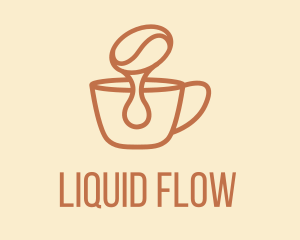 Dripping Coffee Bean  logo design