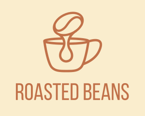 Dripping Coffee Bean  logo design