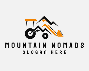 Excavator Contractor Mountain  logo design